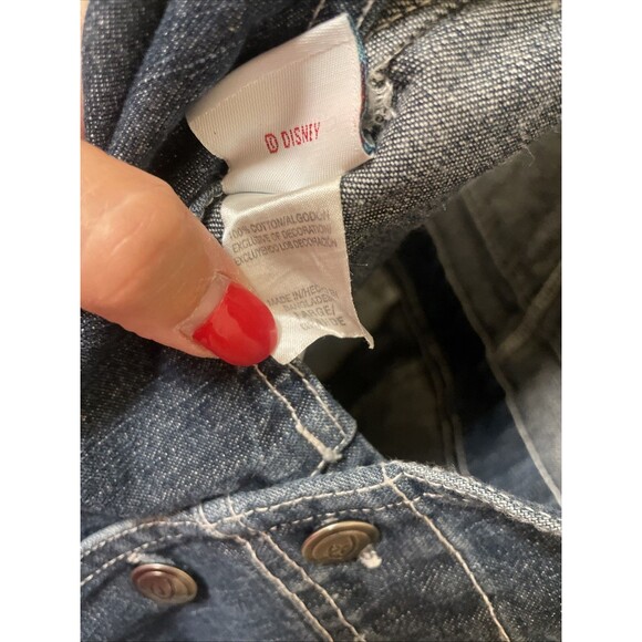 Vtg Winnie The Pooh Denim Overalls Bibs Women Size Large Disney Embroidered 90s - Picture 11 of 11